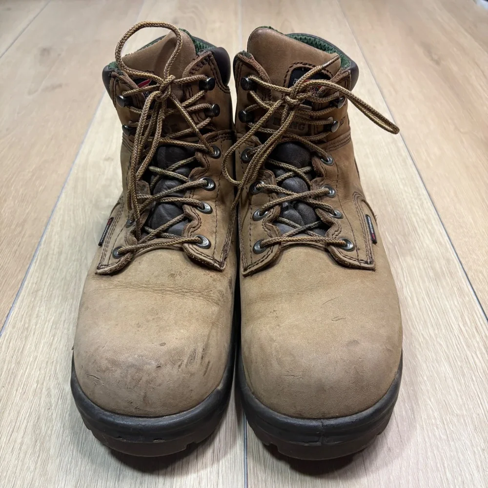 Red Wing King Toe 2240 Mens 9.5 E2 Waterproof Safety Toe Work Boots Tan Leather